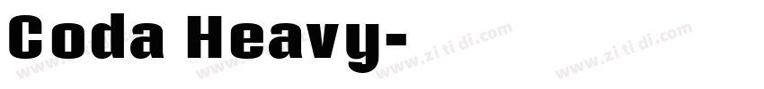Coda Heavy字体转换